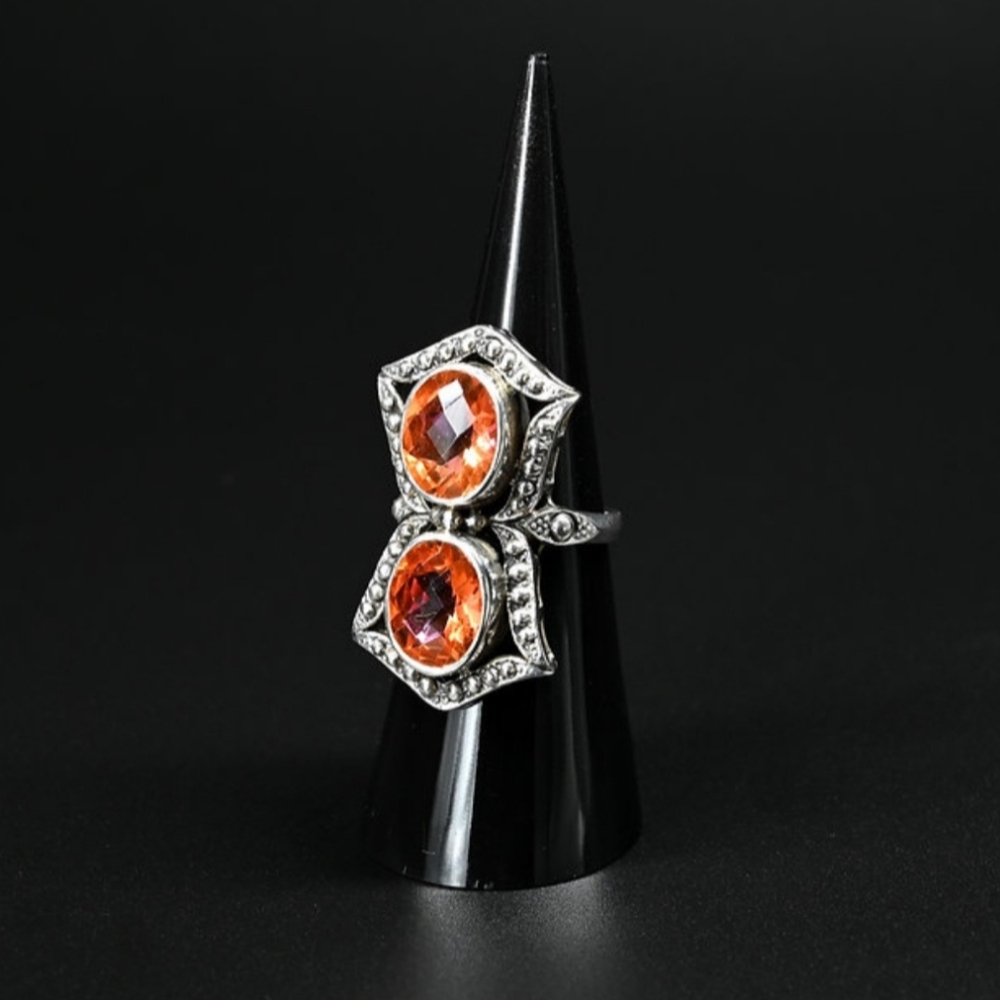 NICKY BUTLER 925 Sterling Silver Honey Quartz Designer Signed Ring NWT 12 grams